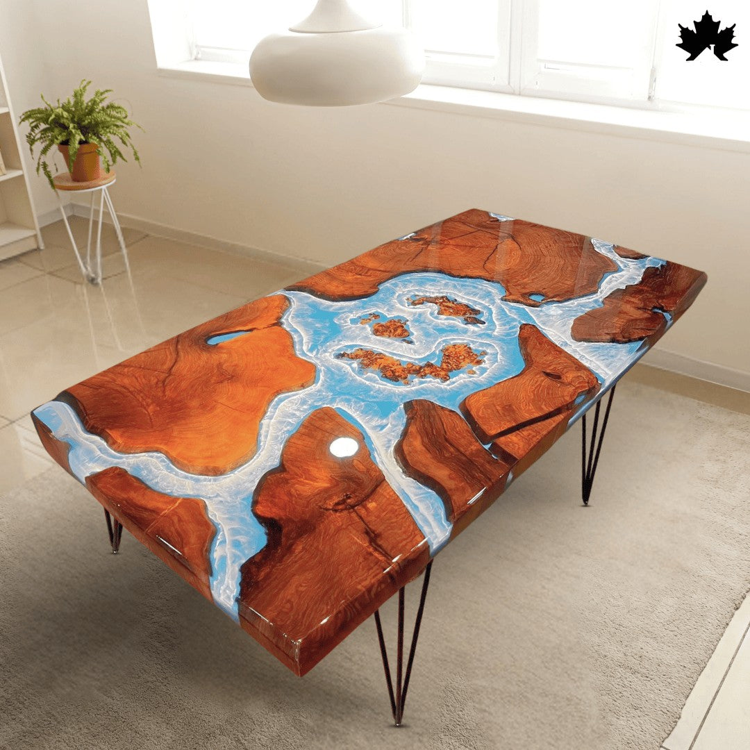 Dining Table 6 Seater – Premium Epoxy River Dining Table | Fankaarlok