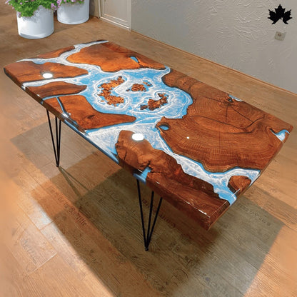 Dining Table 6 Seater – Premium Epoxy River Dining Table | Fankaarlok