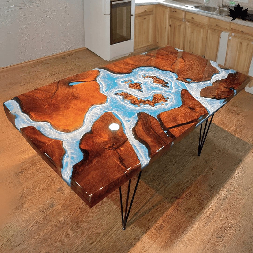 Dining Table 6 Seater – Premium Epoxy River Dining Table | Fankaarlok