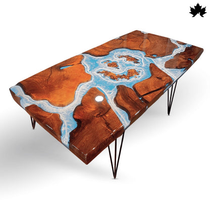 Dining Table 6 Seater – Premium Epoxy River Dining Table | Fankaarlok