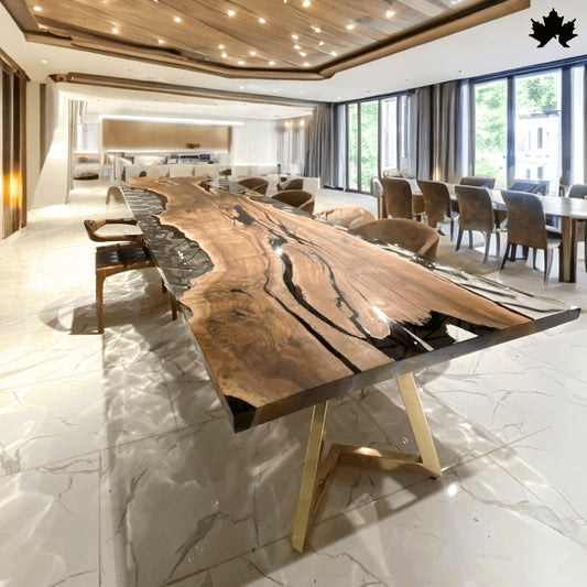 Epoxy Dining Table – Luxury Live-Edge Wood Table | Fankaarlok