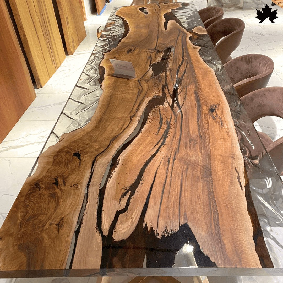 Epoxy Dining Table – Luxury Live-Edge Wood Table | Fankaarlok