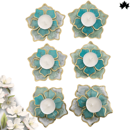 Aqua Wave Essence- Set of 6 Diya Holder