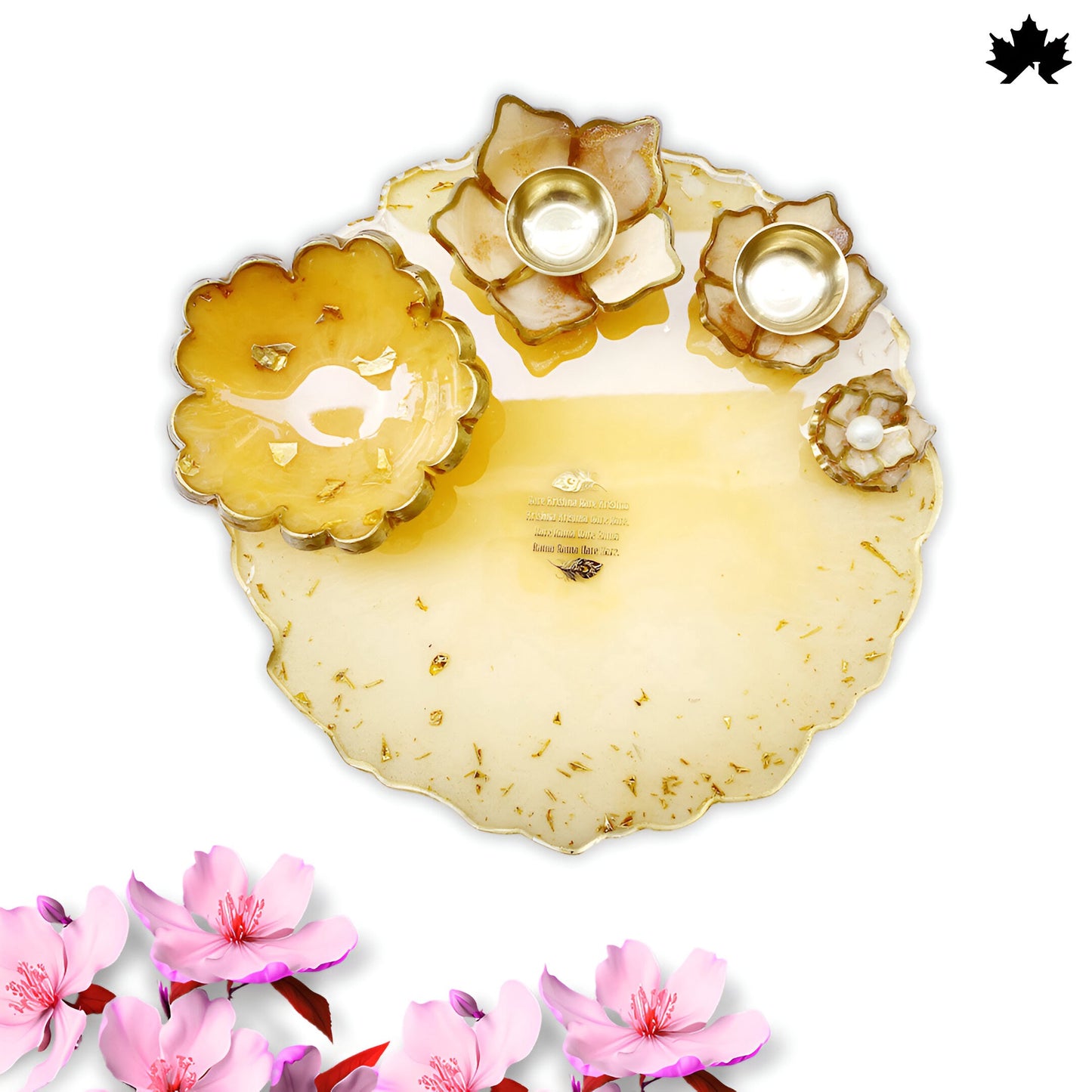 Buy Pooja Thali Online India | Luxury Designer Pooja Thali with Bowls