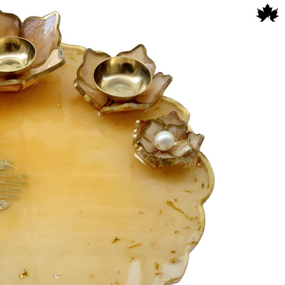 Buy Pooja Thali Online India | Luxury Designer Pooja Thali with Bowls