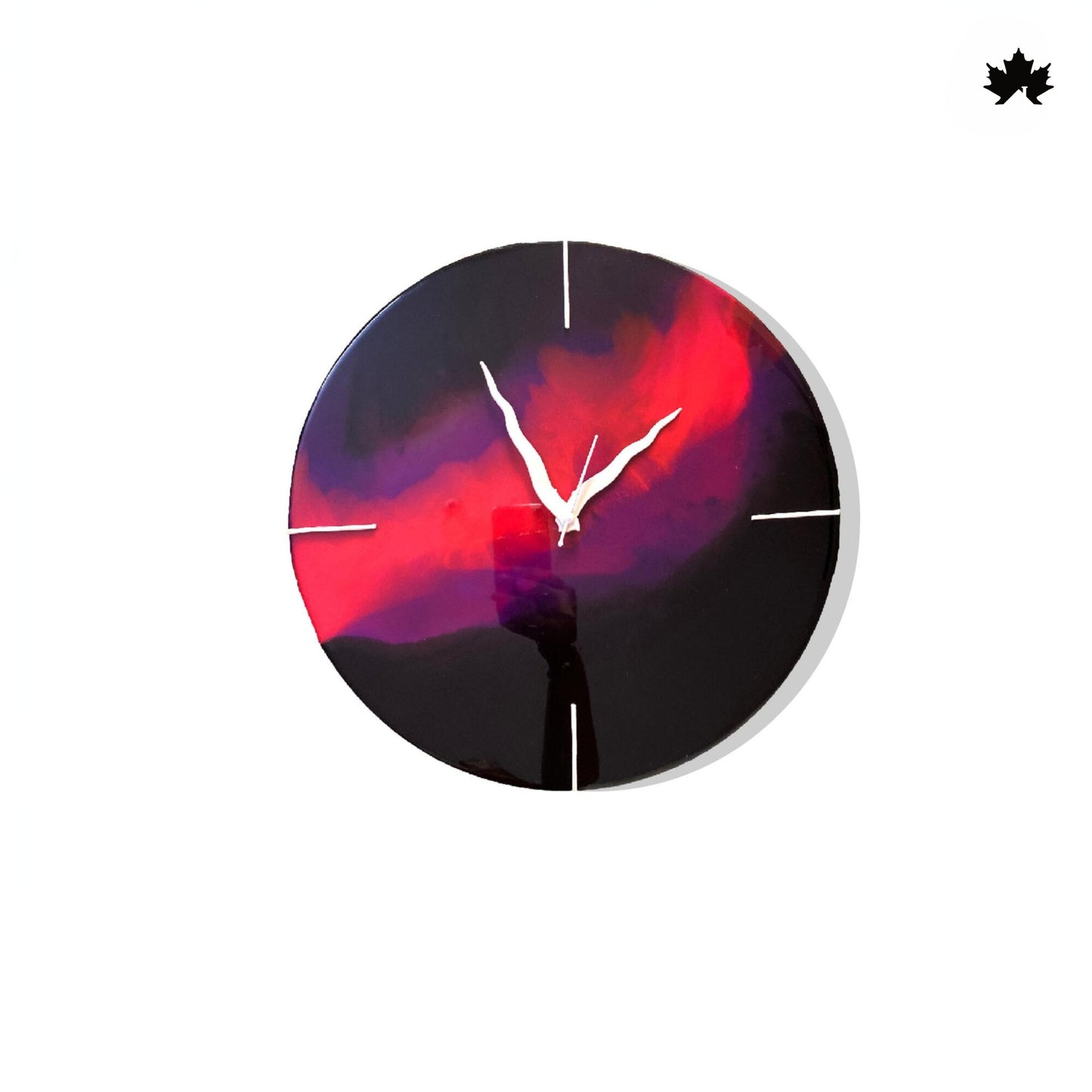 Abstract Resin Art Clock – Minimal Marker Design | Wall Clock for Home by Fankaarlok