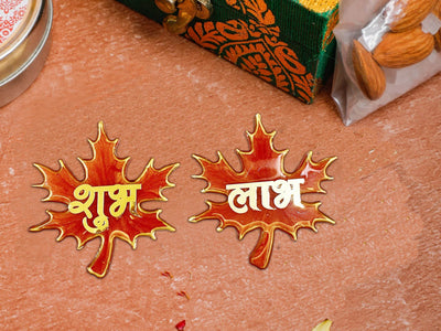 Crimson Maple Shubh Laabh Set- Elegant Doorway Decorations - Fankaarlok