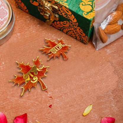 Crimson Maple Shubh Laabh Set- Elegant Doorway Decorations