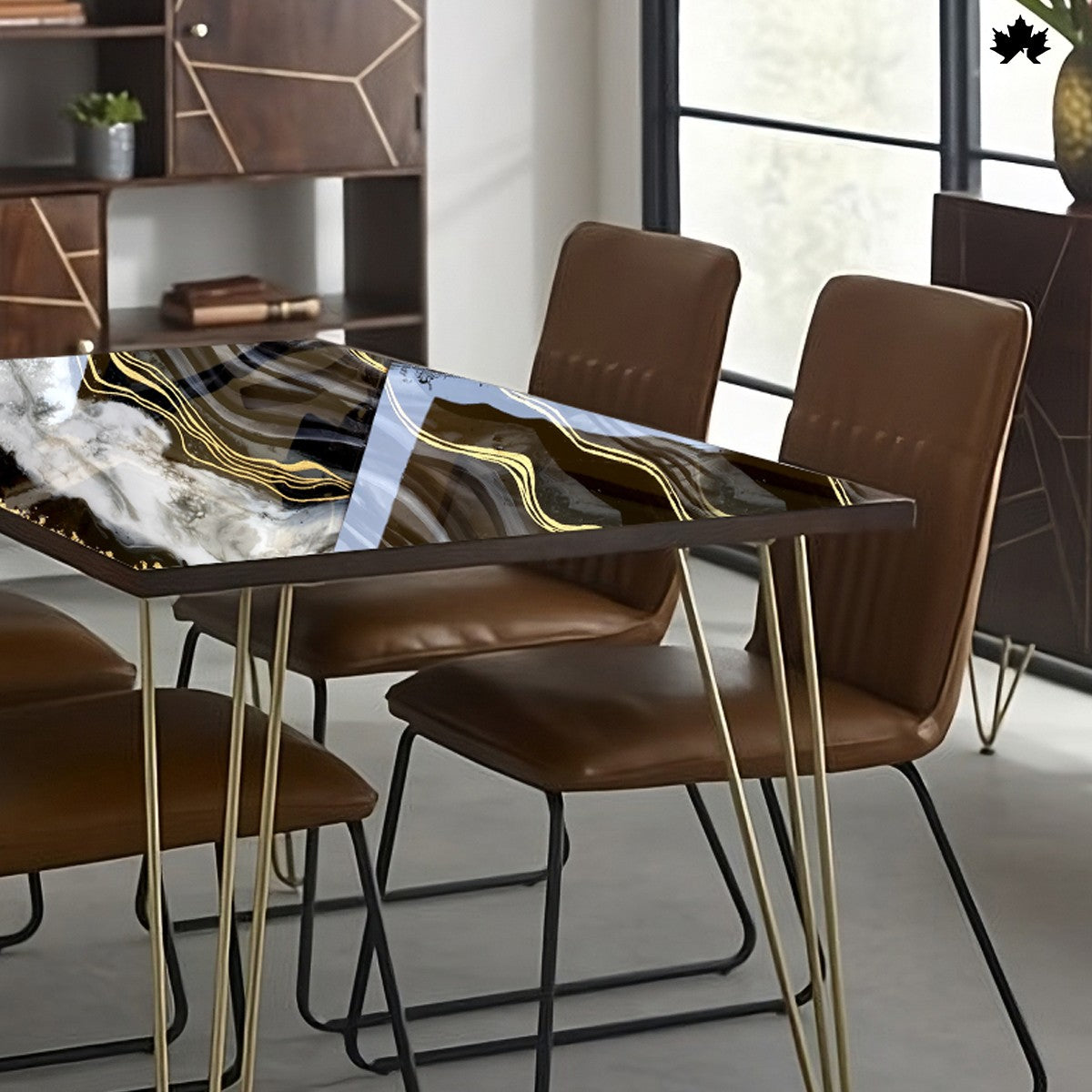 Premium Dining Table Design – Luxury Modern Epoxy & Wood Dining Table | Fankaarlok