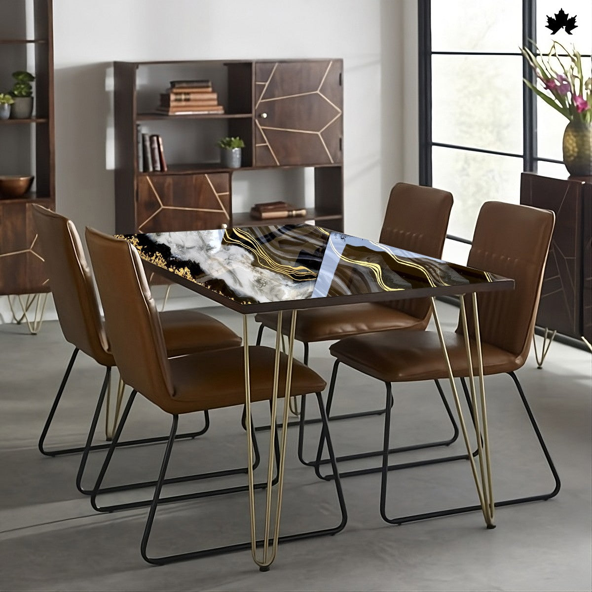 Premium Dining Table Design – Luxury Modern Epoxy & Wood Dining Table | Fankaarlok