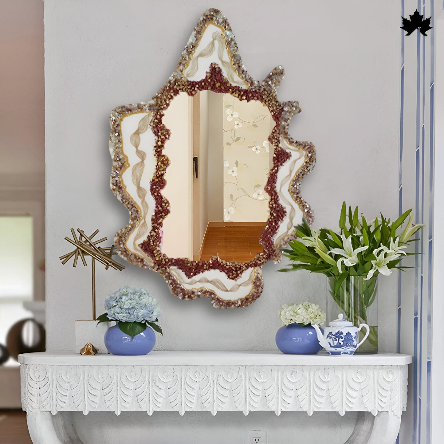 Geode Crest Mirror – Resin Home Decoration Mirror Online | Fankaarlok