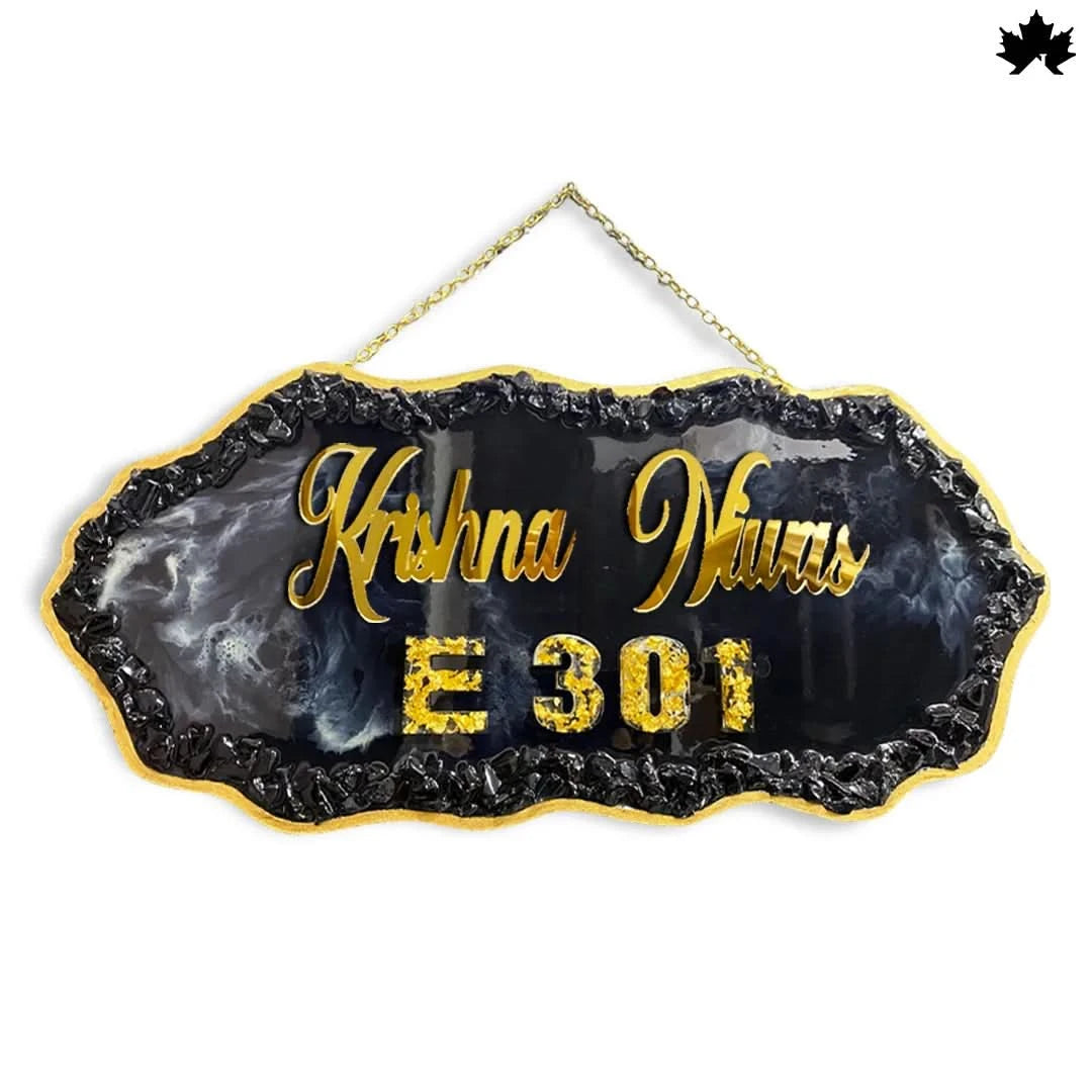 Elegant Hanging – Designer Resin Nameplate | Fankaarlok