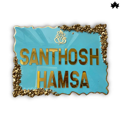 Gold Letter Nameplate Online India | Elegant Custom Door Nameplate