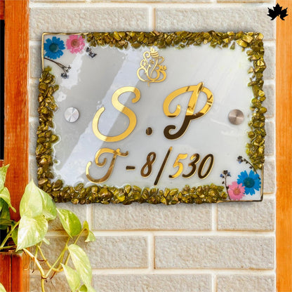 Personalized House Entrance Décor Nameplate | Elegant Custom Door Sign