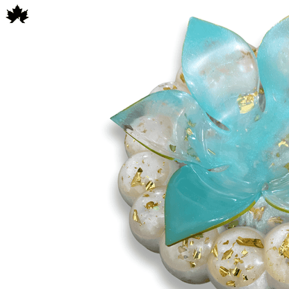 Aqua Pearl Diya Holder - Elegant Jyot and Diya Holder for Aarti and Pooja Rituals