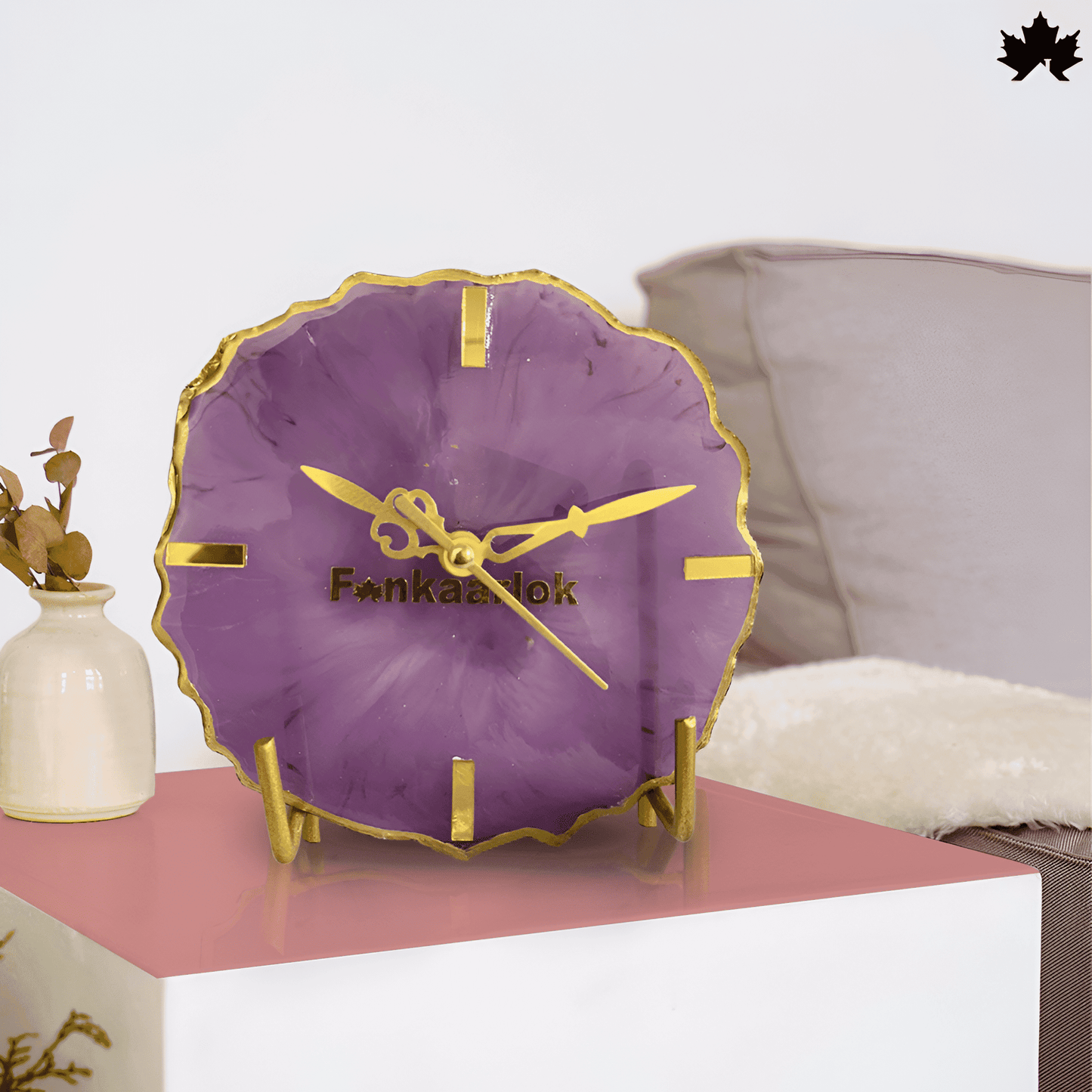 Purple Royale Desk Clock – Personalized Corporate Gifts for Employees | Fankaarlok