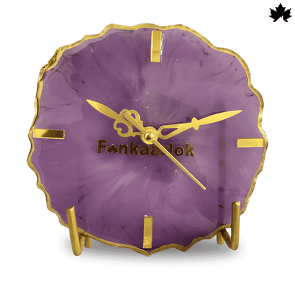 Purple Royale Desk Clock – Personalized Corporate Gifts for Employees | Fankaarlok