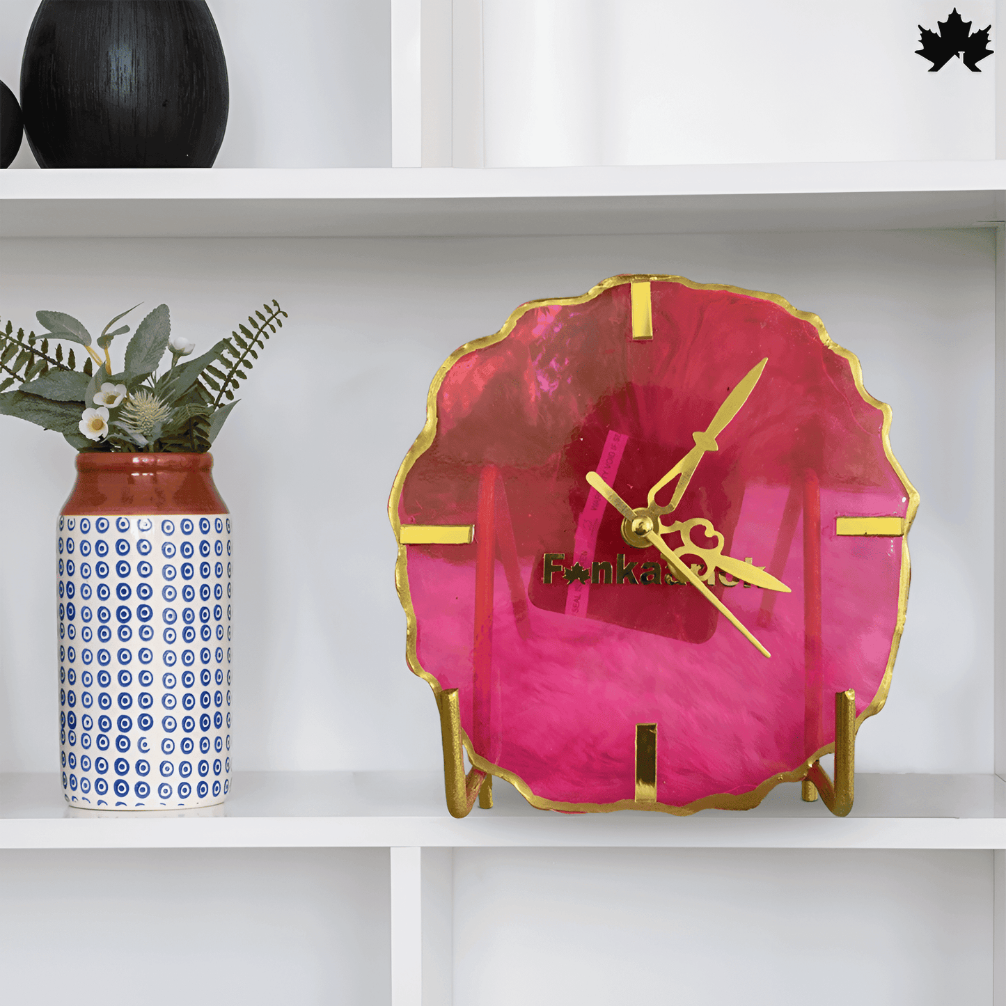 Crimson Radiance Desk Clock – Unique Corporate Gifts Online | Fankaarlok