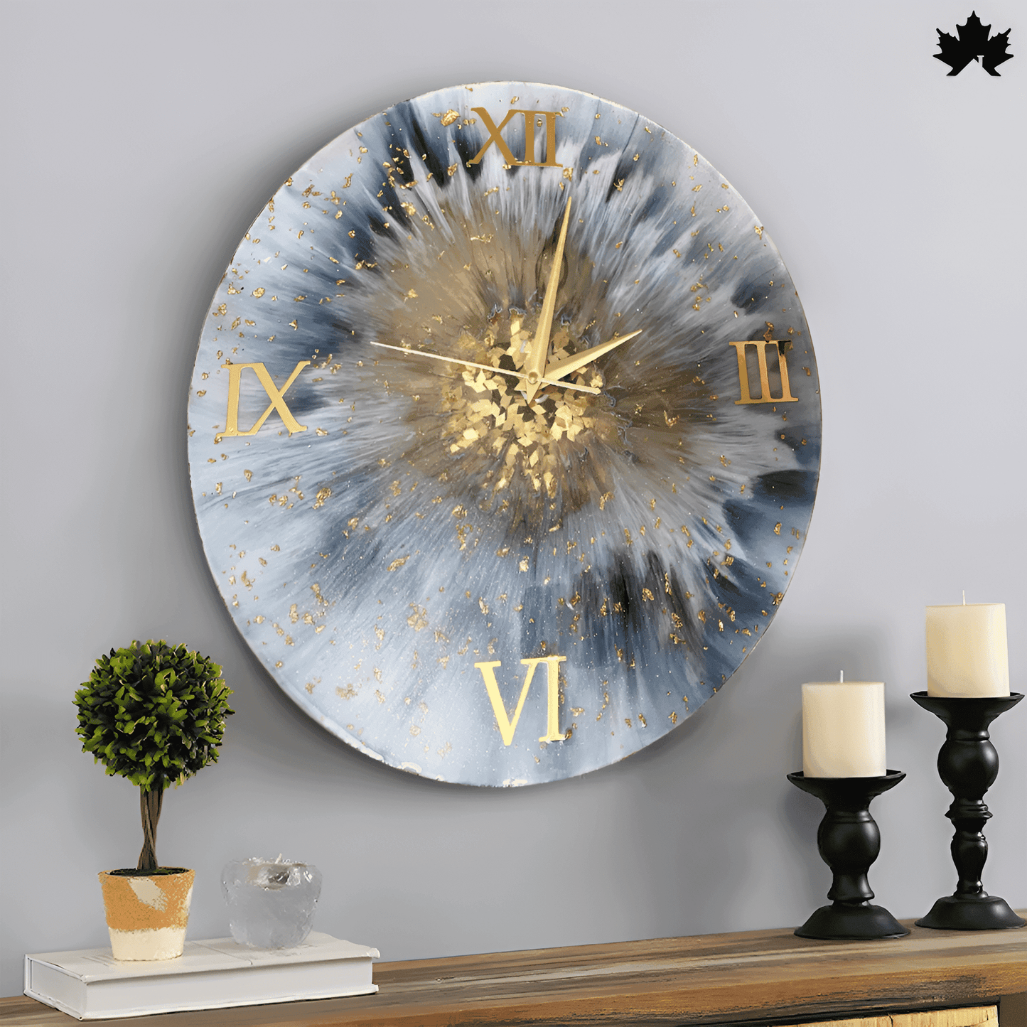 Stardust Elegance - Resin Wall Clock | Fankaarlok - Fankaarlok