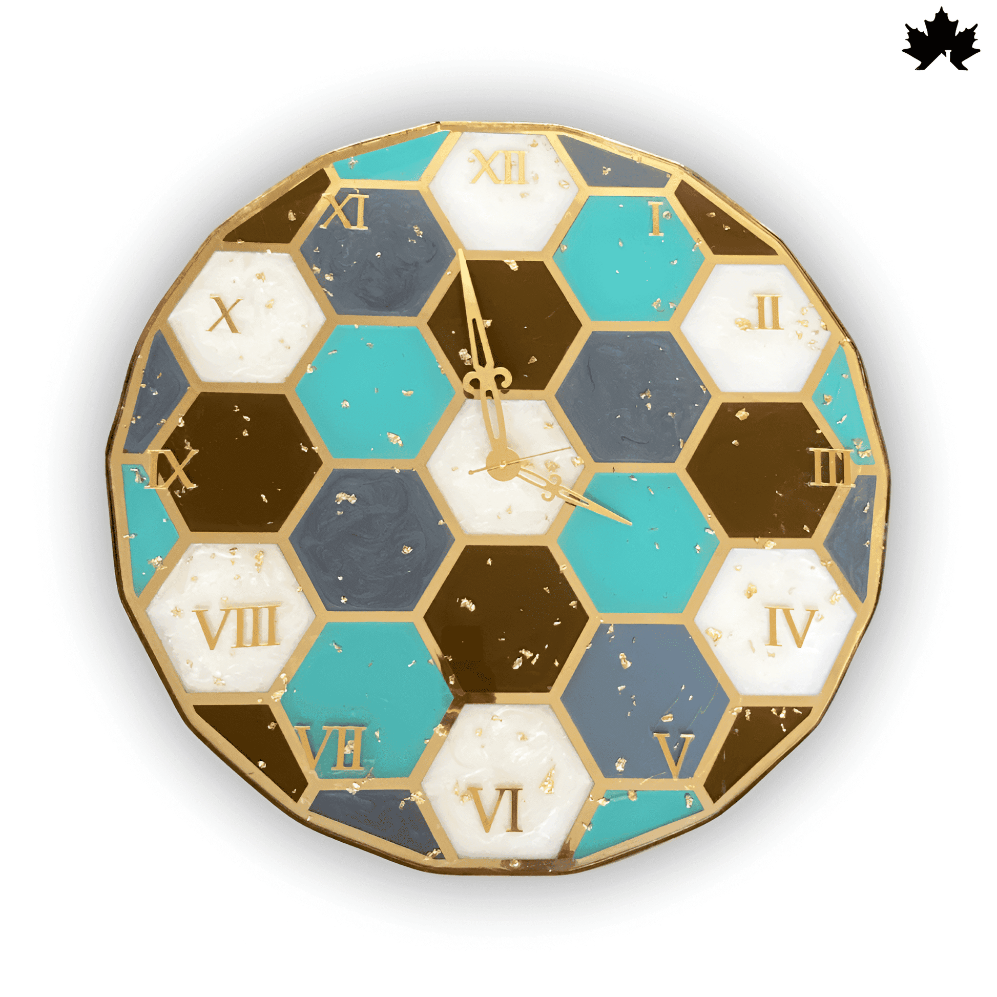 HexaChic Geometric - Geometric Wall Clock | Fankaarlok - Fankaarlok