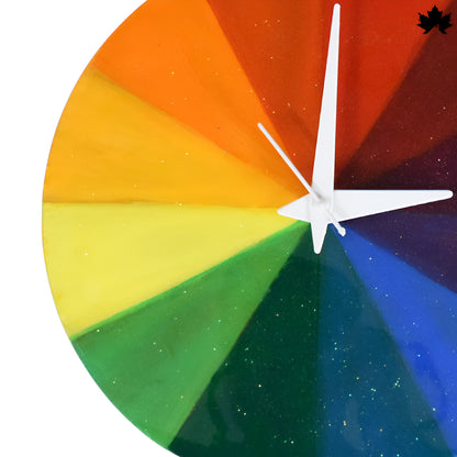 Rainbow Spectrum Resin Art Clock | Premium Wall Clock by Fankaarlok