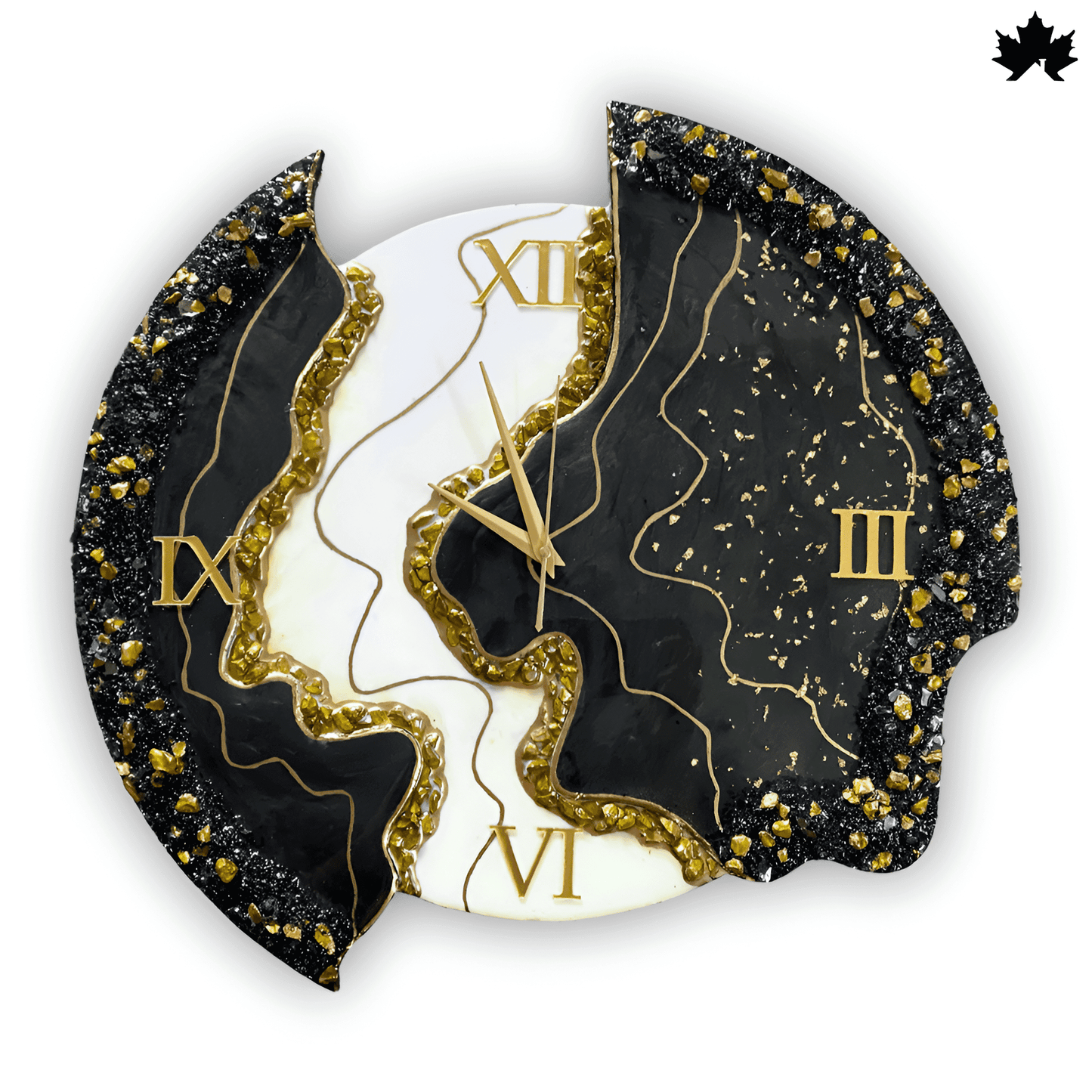 Golden Rift Geode - Antique Wall Clock | Fankaarlok
