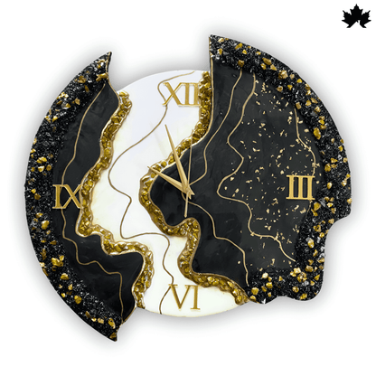 Golden Rift Geode - Antique Wall Clock | Fankaarlok