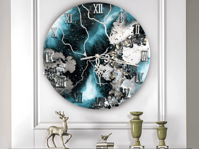 Celestial Mineral Mosaic - Artistic Clock Design | Fankaarlok - Fankaarlok