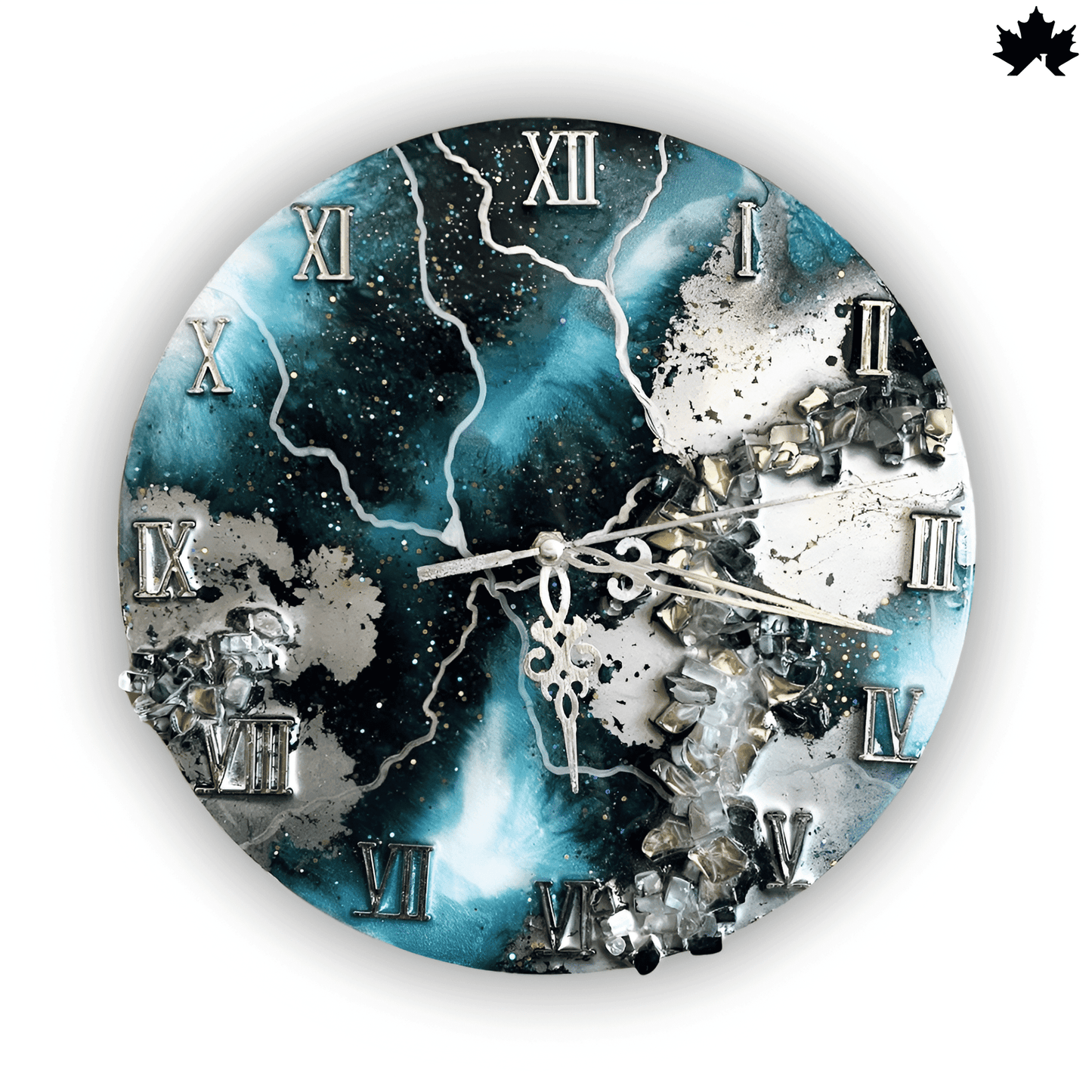 Celestial Mineral Mosaic - Artistic Clock Design | Fankaarlok - Fankaarlok