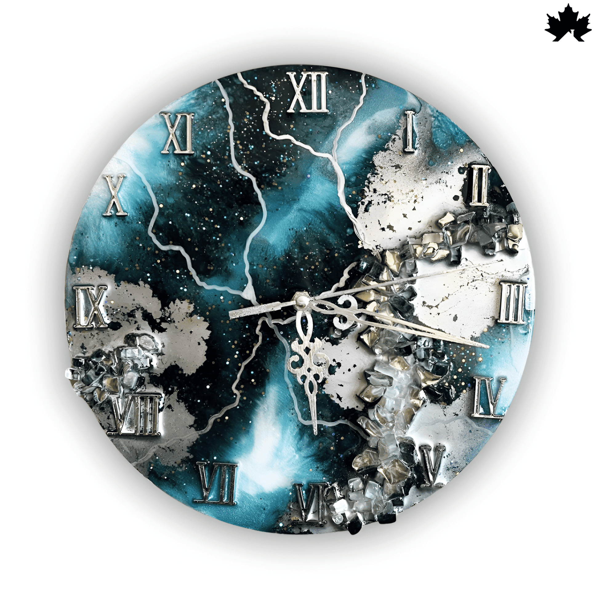 Celestial Mineral Mosaic - Artistic Clock Design | Fankaarlok - Fankaarlok
