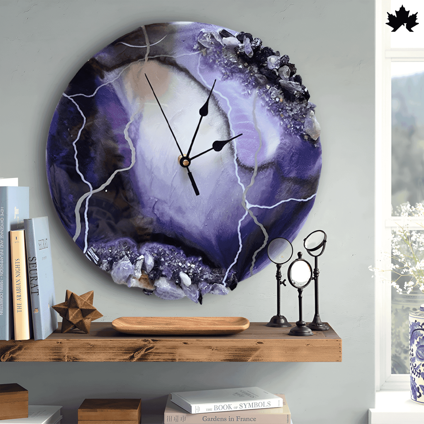 Mystic Amethyst Geode - Luxurious Artistic Wall Clock | Fankaarlok - Fankaarlok