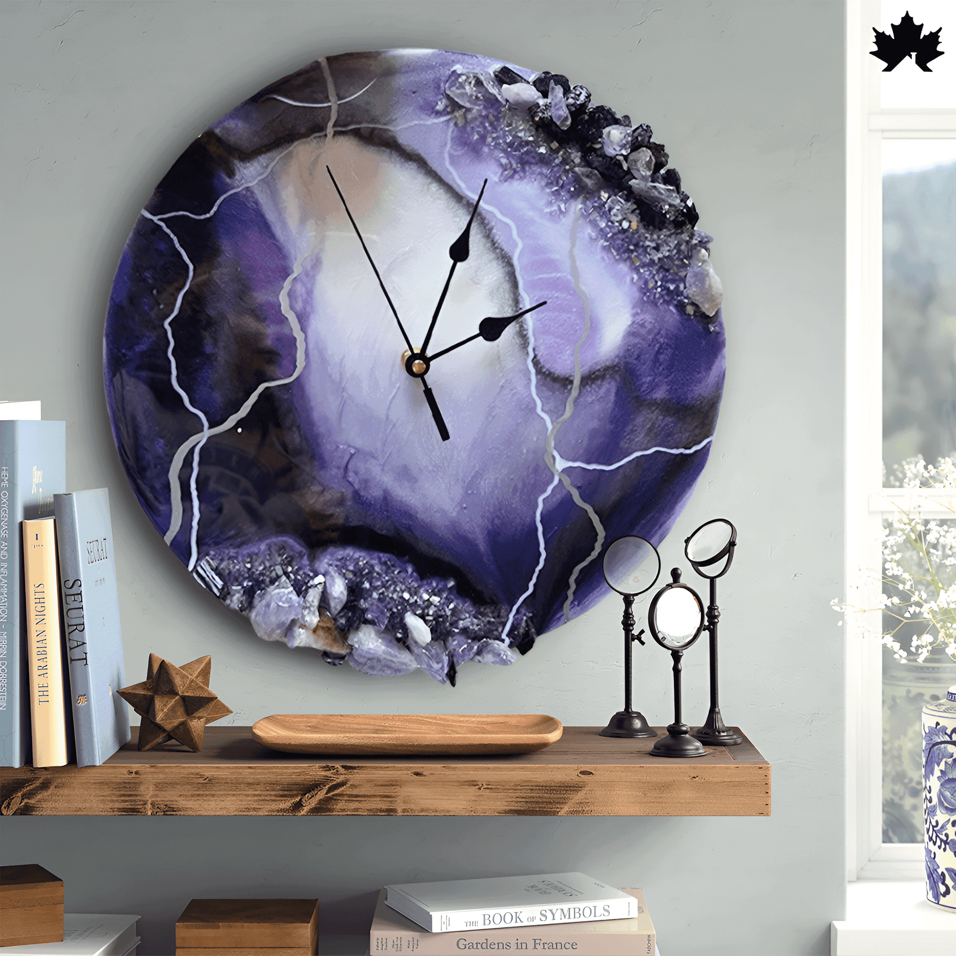 Mystic Amethyst Geode - Luxurious Artistic Wall Clock | Fankaarlok - Fankaarlok