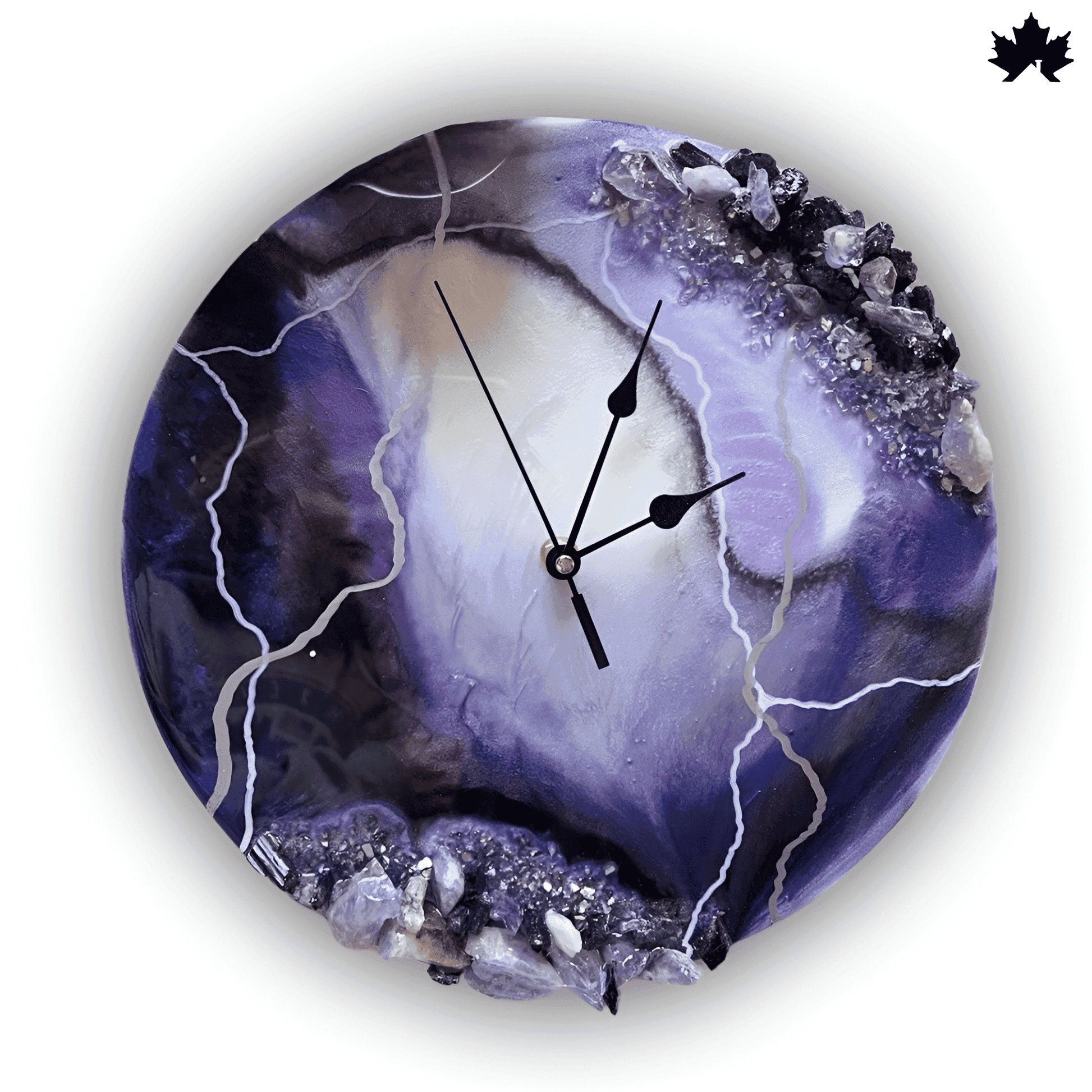 Mystic Amethyst Geode - Luxurious Artistic Wall Clock | Fankaarlok - Fankaarlok