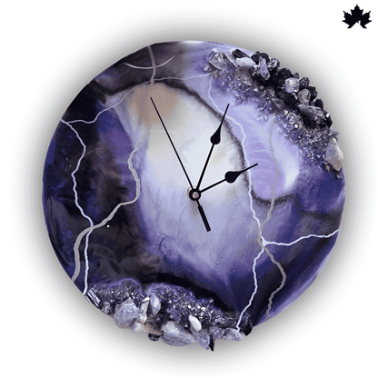 Mystic Amethyst Geode - Luxurious Artistic Wall Clock | Fankaarlok - Fankaarlok