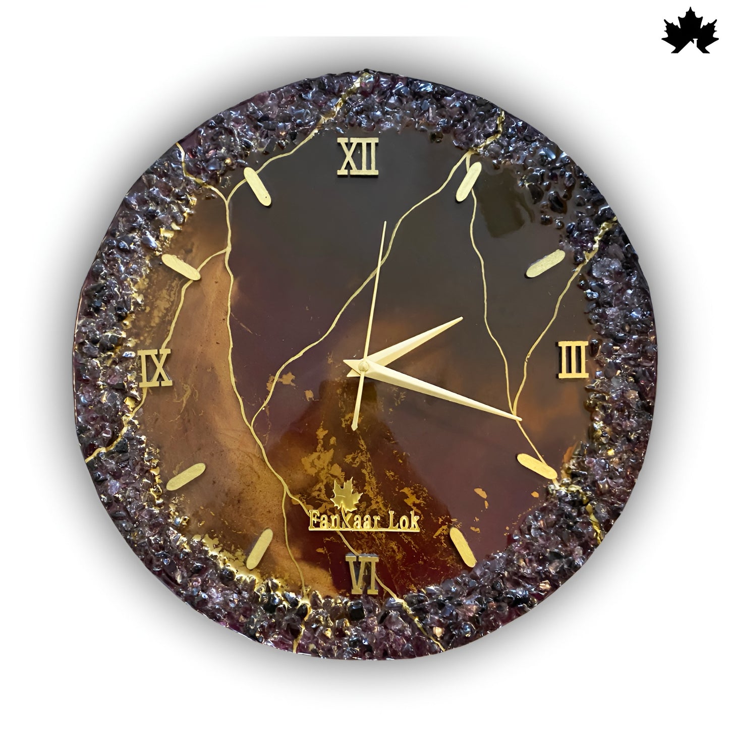 Fancy Wall Clock – Premium Geode Crystal Resin Design | Fancy Wall Clock by Fankaarlok