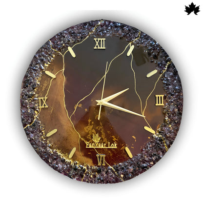 Fancy Wall Clock – Premium Geode Crystal Resin Design | Fancy Wall Clock by Fankaarlok