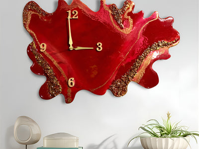 Abstract Resin Art Wall Clock | Home Decor Wall Clock by Fankaarlok