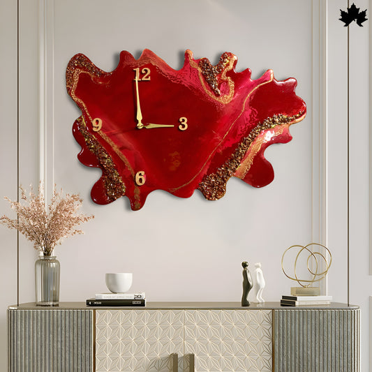 Abstract Resin Art Wall Clock | Home Decor Wall Clock by Fankaarlok