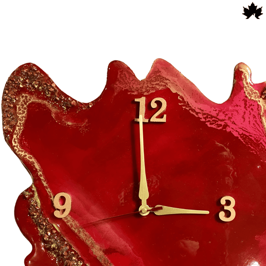 Crimson Cascade - Artistic Wall Clock | Fankaarlok