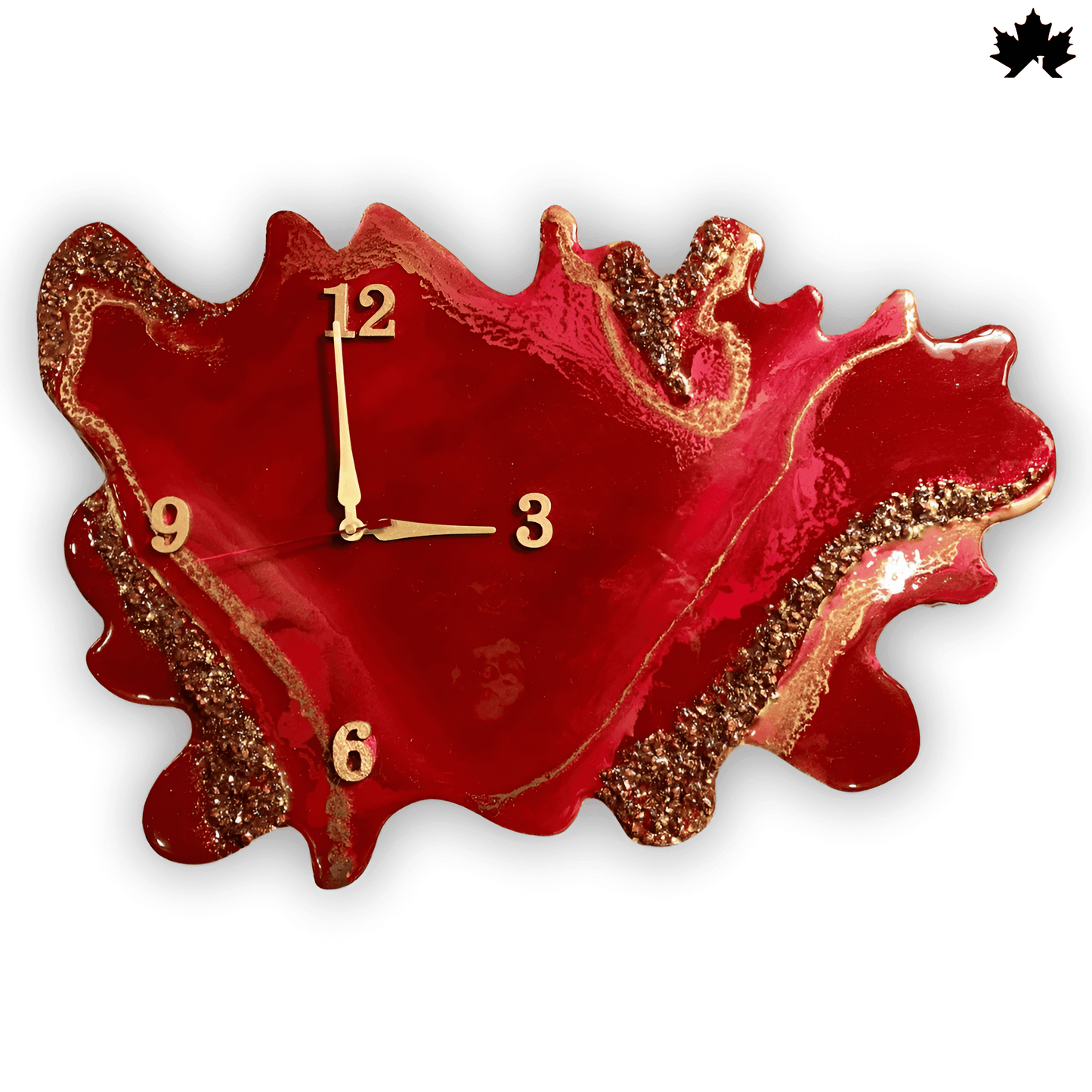 Crimson Cascade - Artistic Wall Clock | Fankaarlok - Fankaarlok