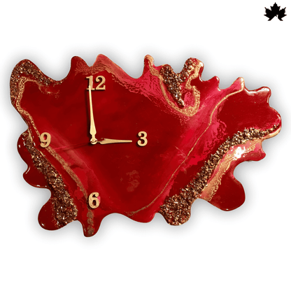 Crimson Cascade - Artistic Wall Clock | Fankaarlok - Fankaarlok