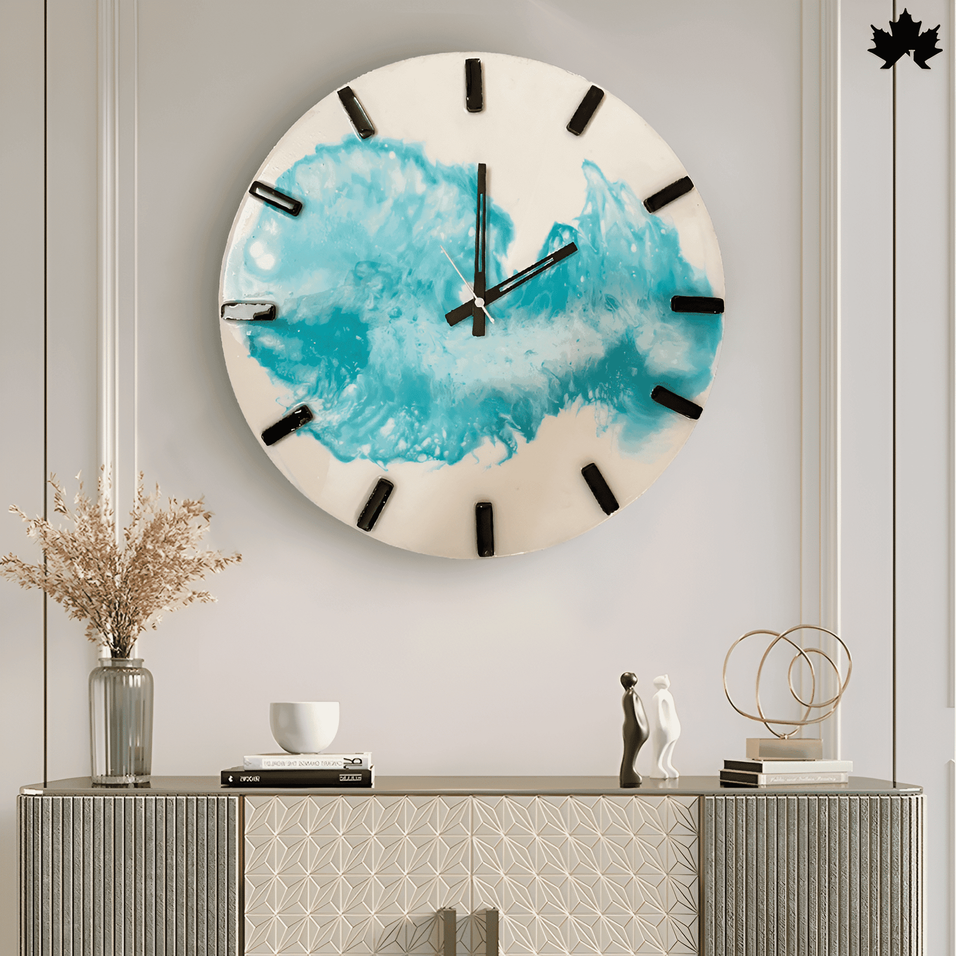 Azure Wave - Modern Wall Clock | Fankaarlok - Fankaarlok