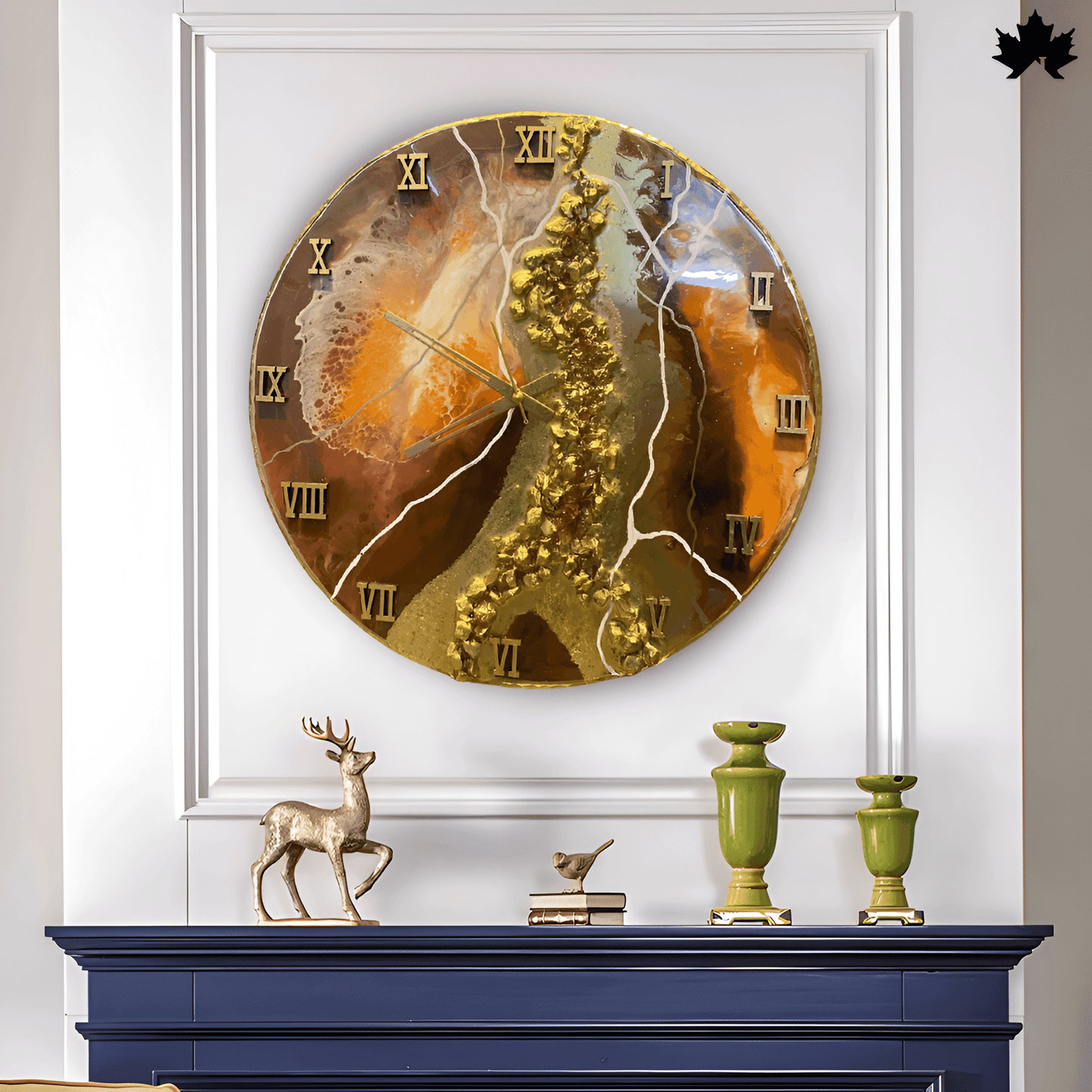 Aurora Inferno Wall Clock - Mesmerizing Handcrafted Art | Fankaarlok - Fankaarlok