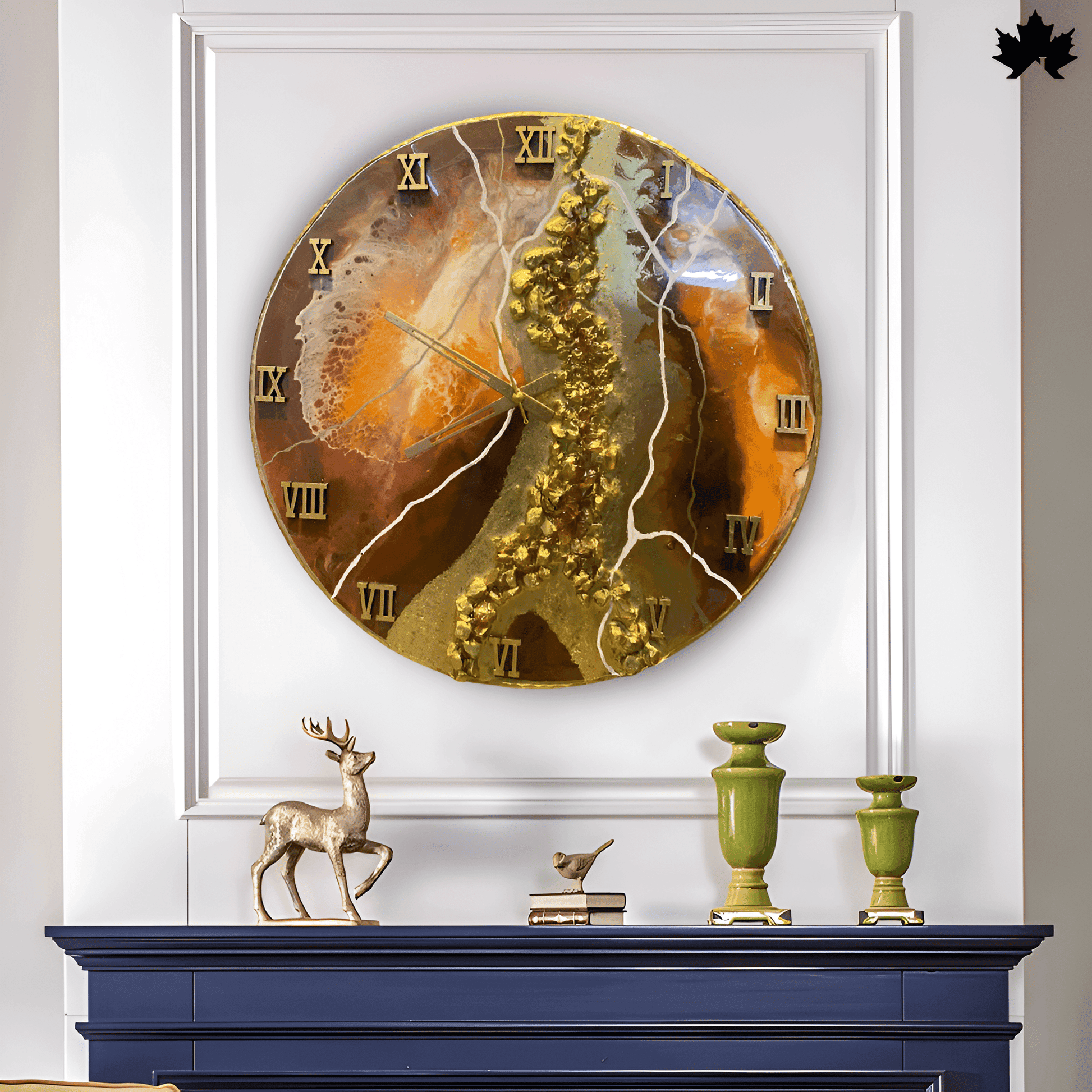 Aurora Inferno Wall Clock - Mesmerizing Handcrafted Art | Fankaarlok - Fankaarlok