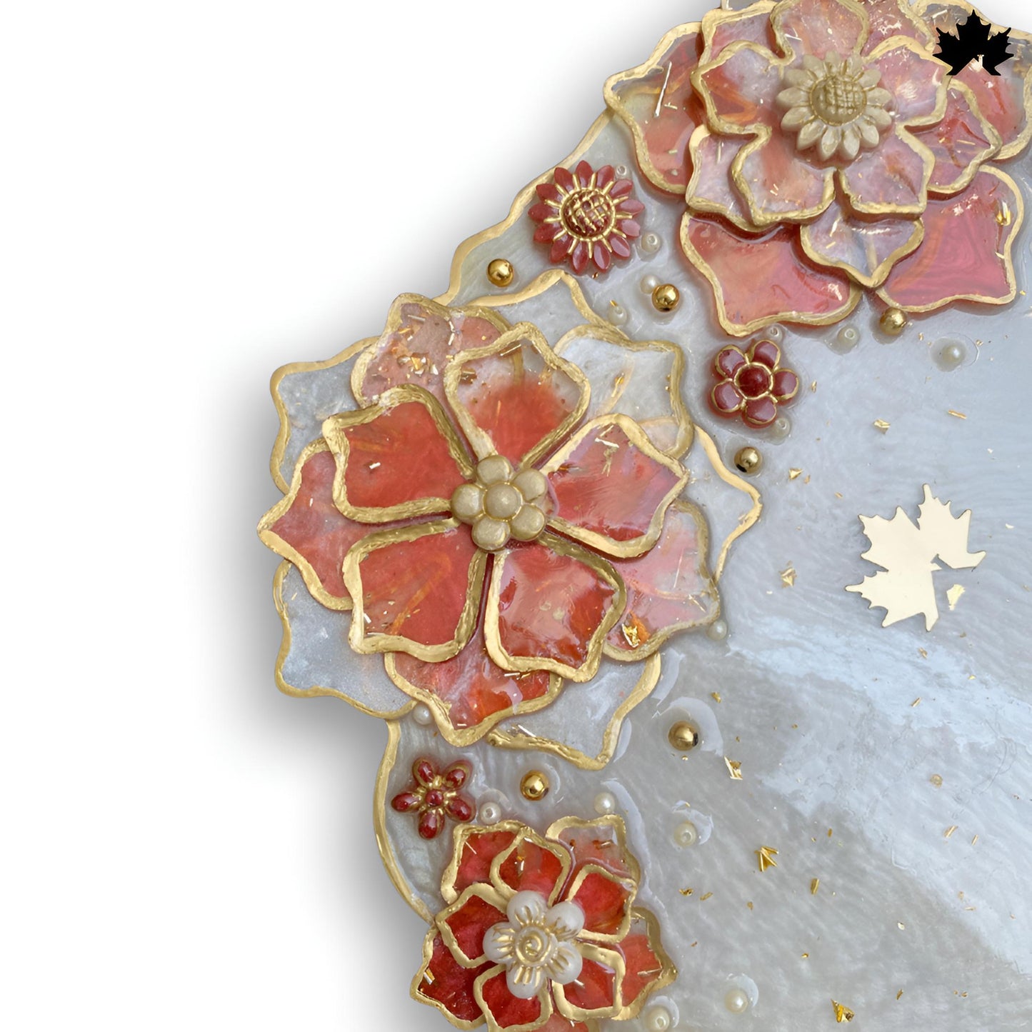 Scarlet Bloom Luxury Pooja Thali with Floral Detailing | Fankaarlok