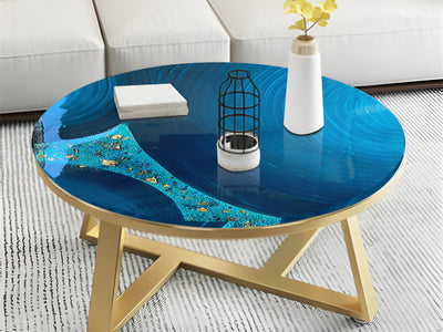Azure Luxe – Luxury Round Center Table | Fankaarlok