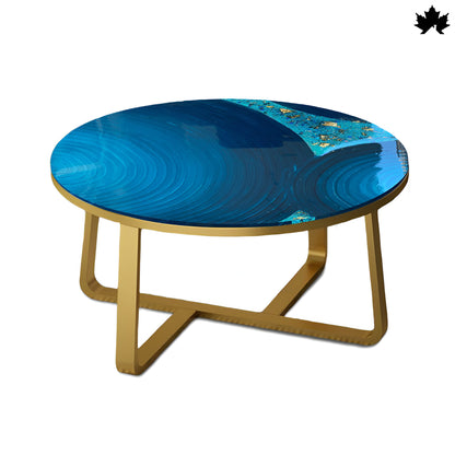 Azure Luxe – Luxury Round Center Table | Fankaarlok