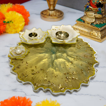 Golden Lotus Elegance – Best Pooja Thali for Gifting | Fankaarlok