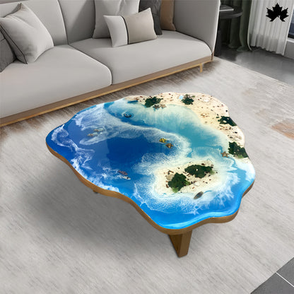Unique Nesting Table Design – Beach Theme Coffee Table Set | Fankaarlok