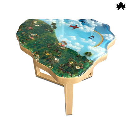Sky Themed Coffee Table – Handcrafted Epoxy Cloud Art Table | Fankaarlok